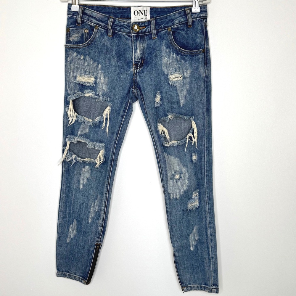 One by One Teaspoon Trashed Free Birds Jeans‎ Size 26